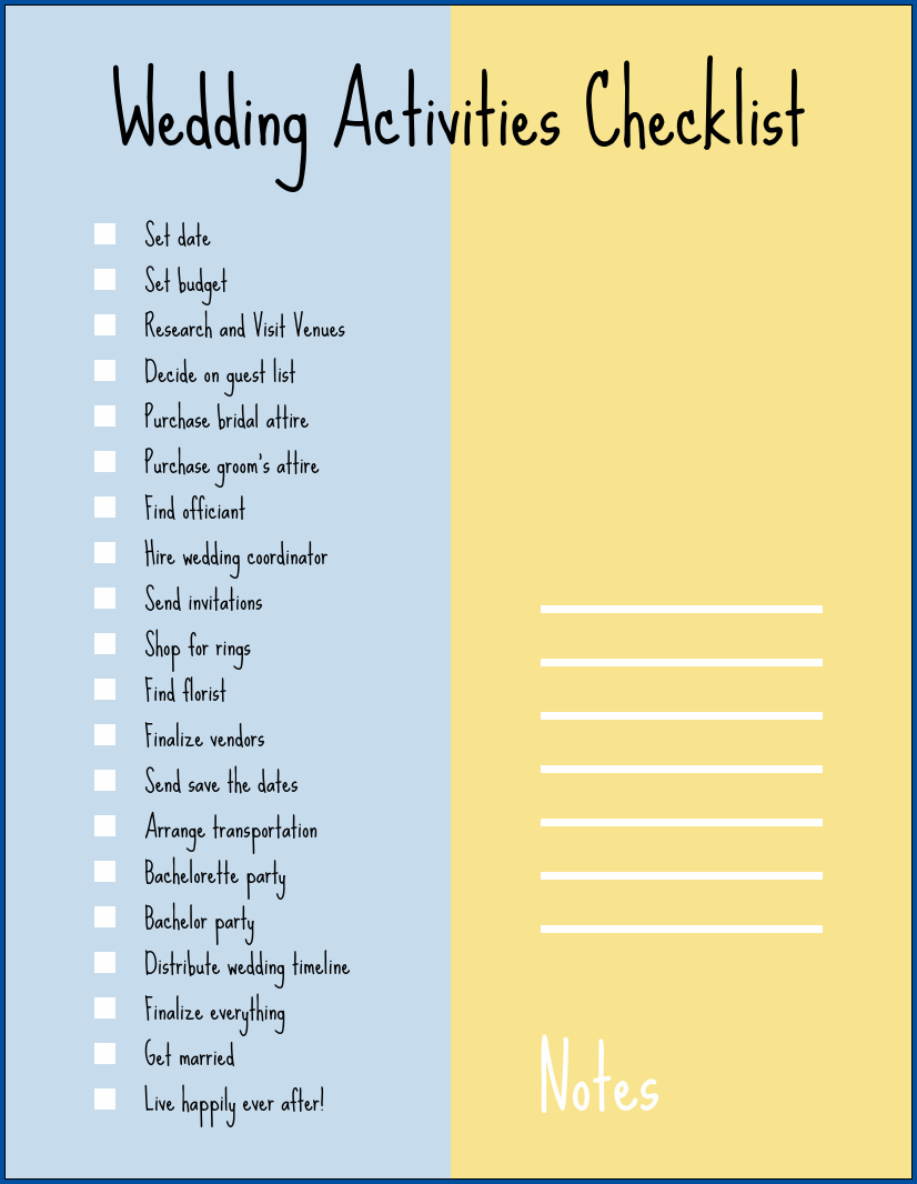 Checklist Templates Sample