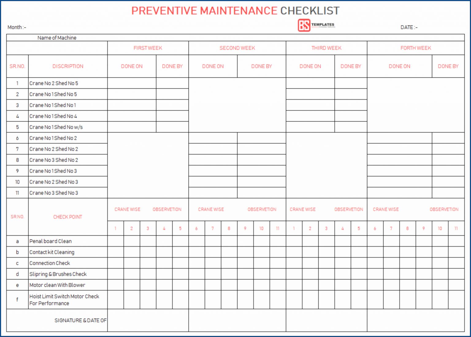 free-printable-data-center-maintenance-checklist-template-checklist