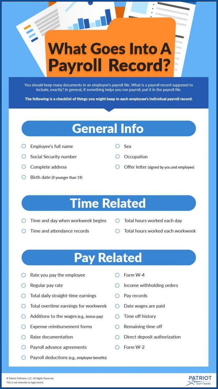 Example of Payroll Checklist Template