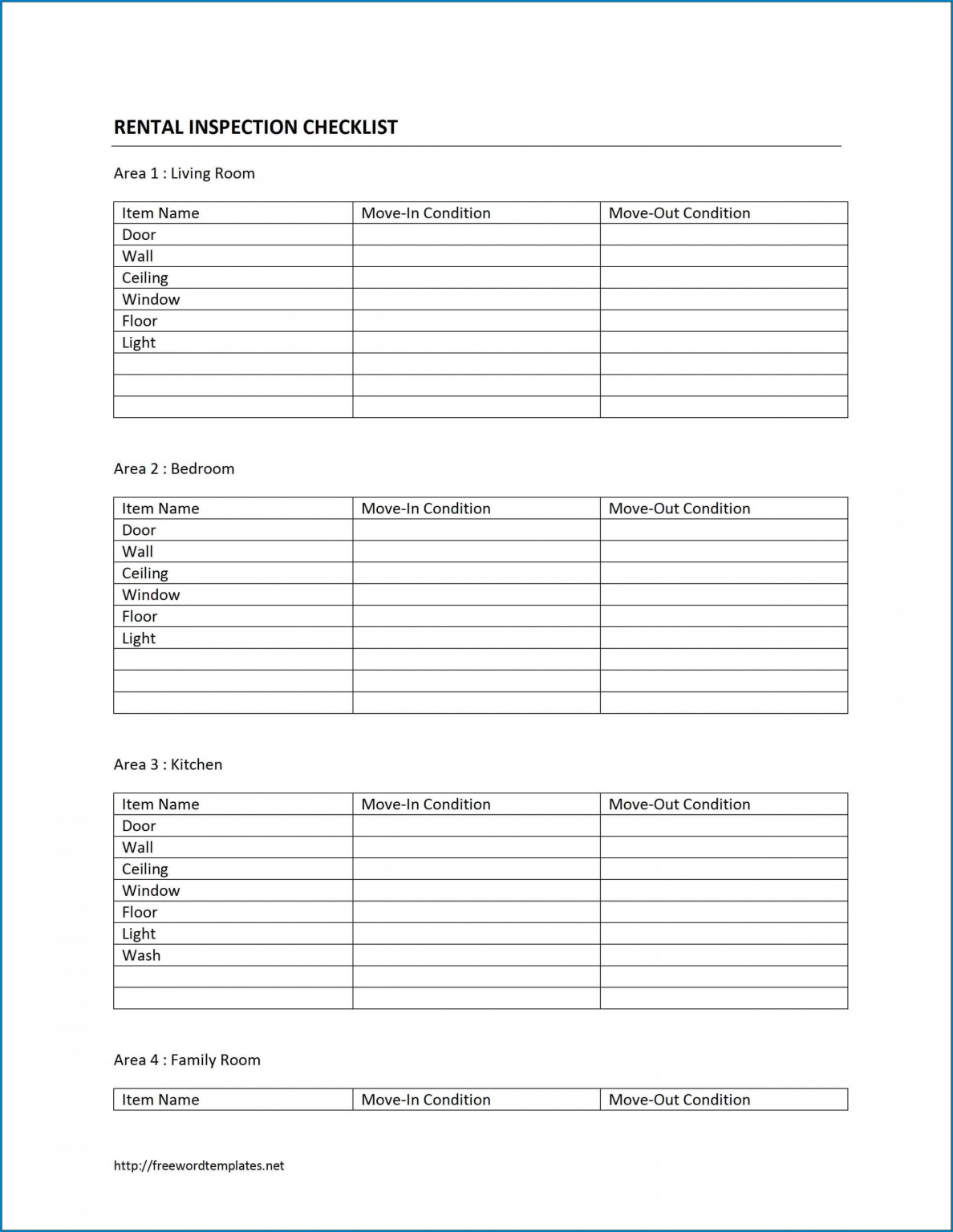 √ Free Printable Inspection Checklist Template | Checklist Templates