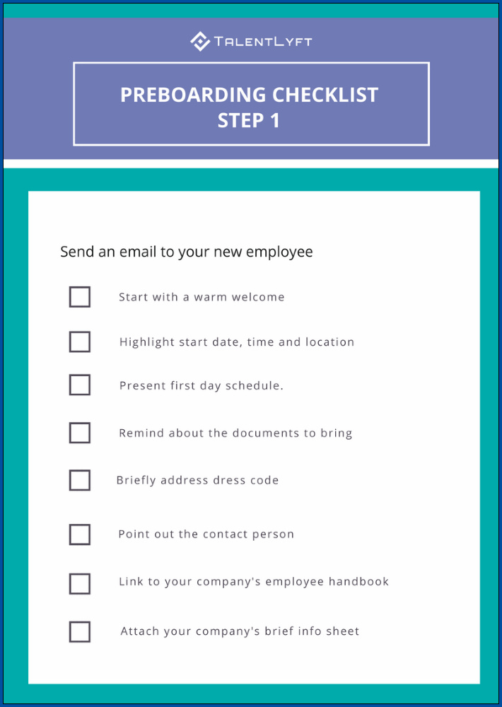 Onboarding Process Checklist Template Example