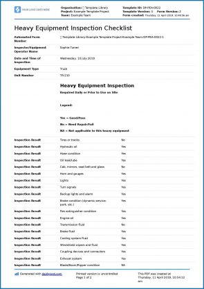 √ Free Printable Equipment Checklist Template | Checklist Templates