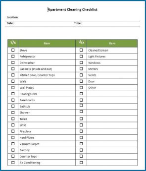 √ Free Printable Janitorial Inspection Checklist Template | Checklist ...