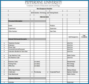 √ Free Printable New Employee Training Checklist Template | Checklist ...