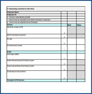 √ Free Printable Onboarding Checklist Template 