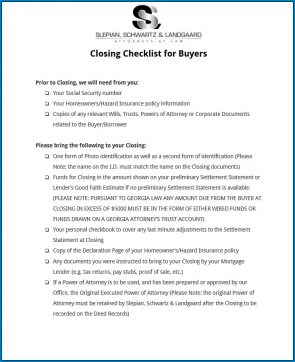 √ Free Printable Real Estate Closing Checklist Template | Checklist ...